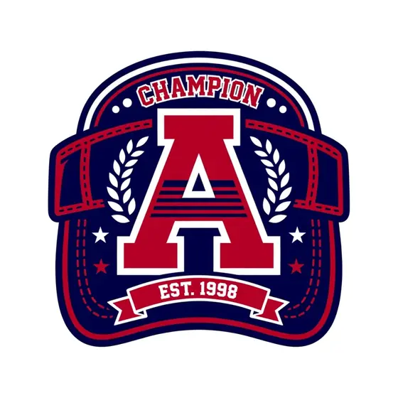 Champion Varsity A Visor Badge
