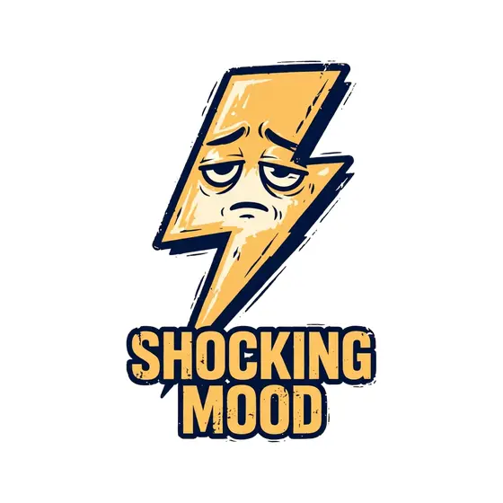 Droopy-Eyed Lightning Bolt Mood Badge