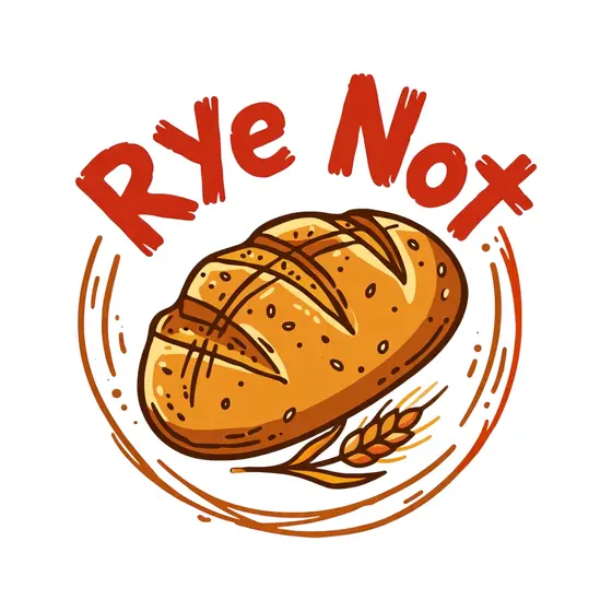 Red Rye Loaf Badge With Wheat