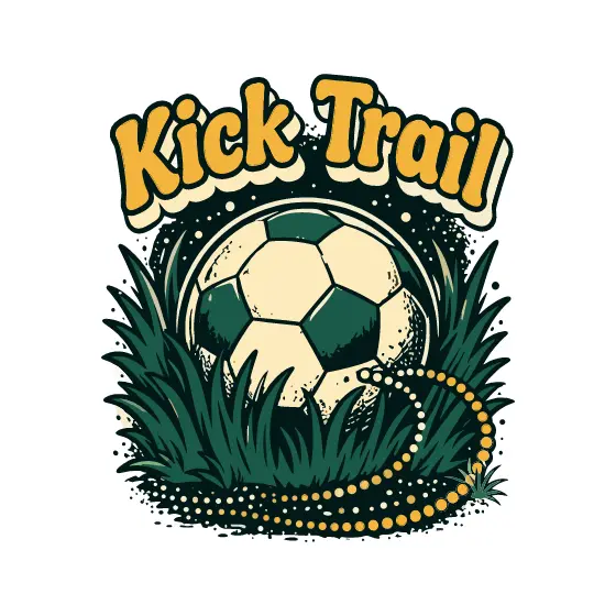 Kick Trail Soccer Ball In Grass