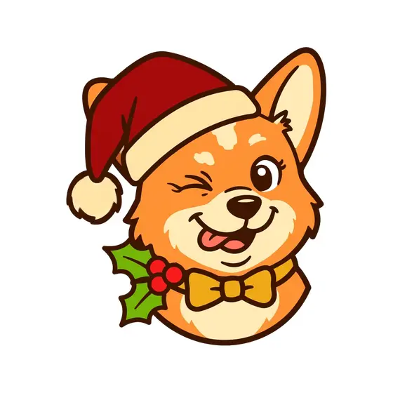 Winking Corgi With Bow Tie
