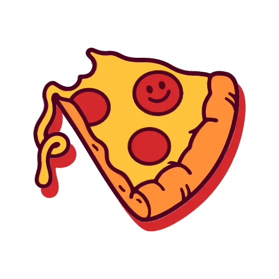 Pizza Slice With Three Pepperoni