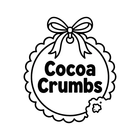 Cocoa Crumbs Tag With Bow and Bite