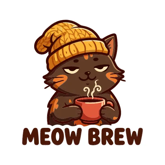 Brown Cat in Mustard Beanie