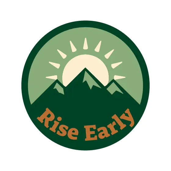 Rise Early Mountain Sunrise Emblem