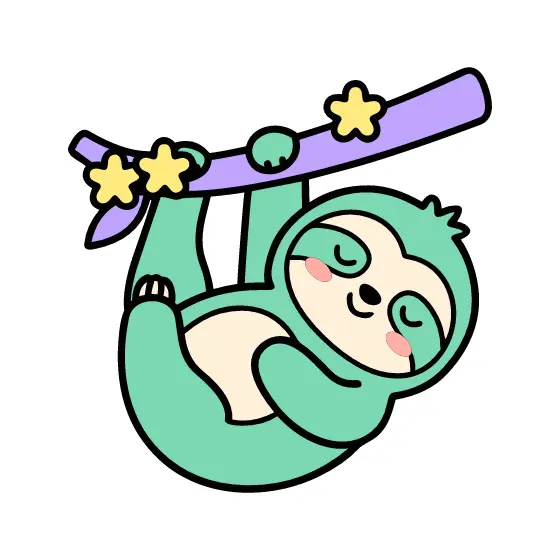 Sloth Sleeping on Star Branch
