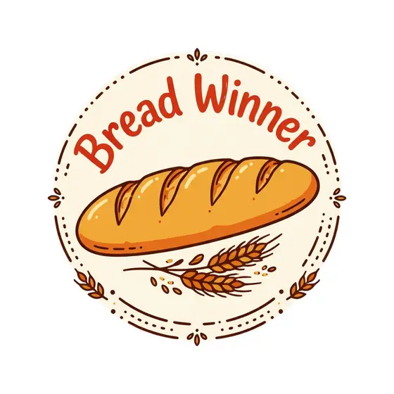 Red Bread Winner Badge Baguette