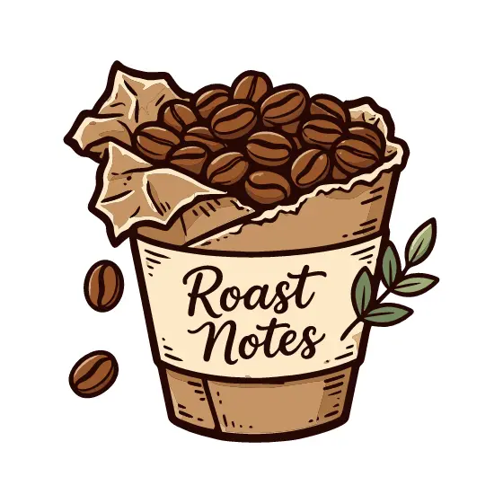 Coffee Bean Cup With Leaf Sprig