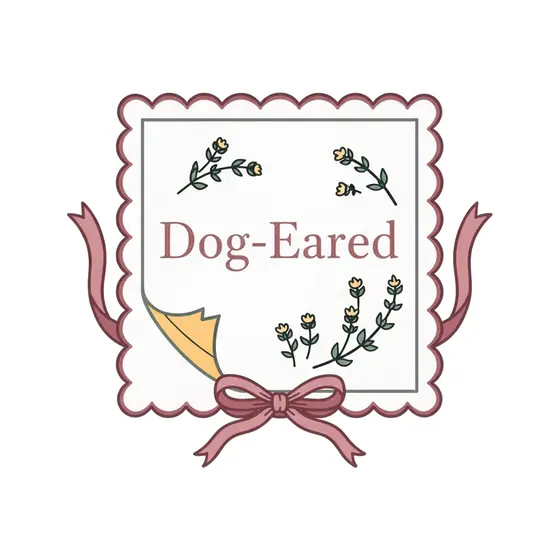 Dog-Eared Tilted Scalloped Label With Ribbons