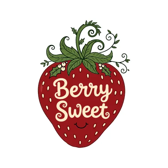 Ruby Strawberry With Berry Sweet Script