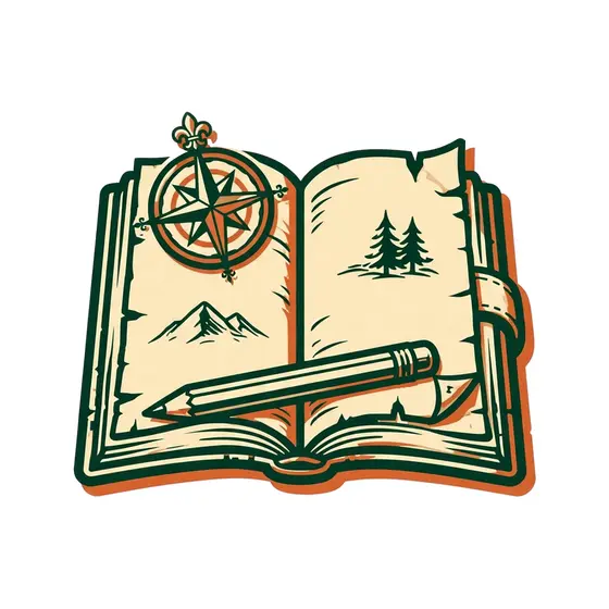 Trail Log With Mountain And Pines