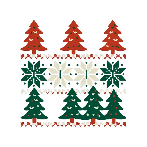 Red Pine Trees with Knit Band