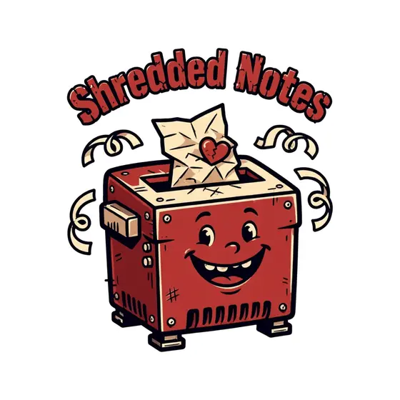 Smiling Red Shredder With Notes