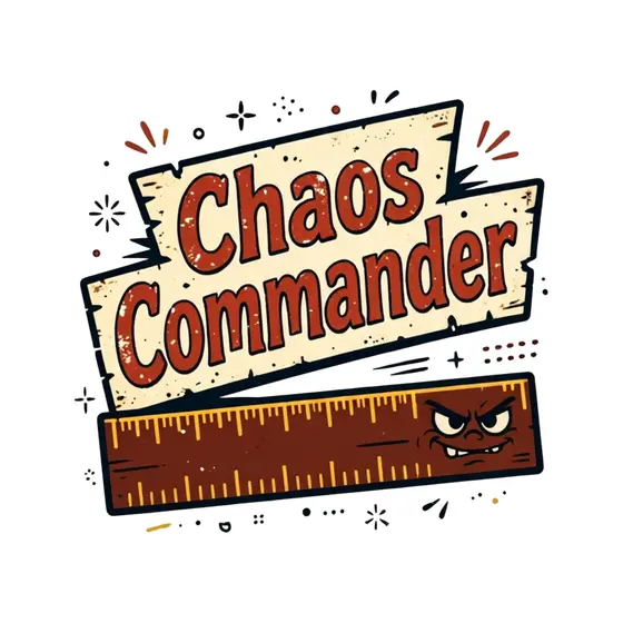 Rust Red Chaos Commander With Ruler