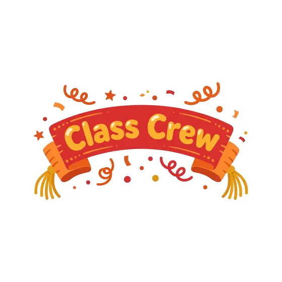 Red Class Crew Ribbon Banner