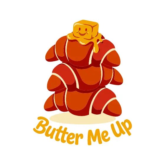 Stacked Croissants With Smiling Butter