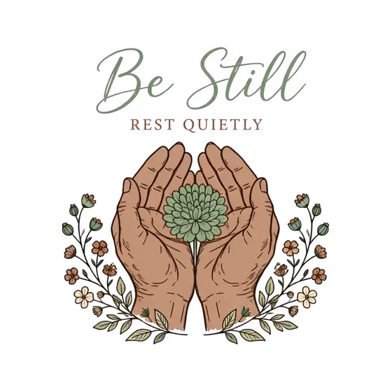Filled Brown Hands With Rest Quietly