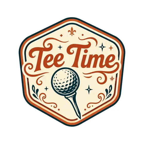 Tee Time Hexagon Patch With Golf Ball