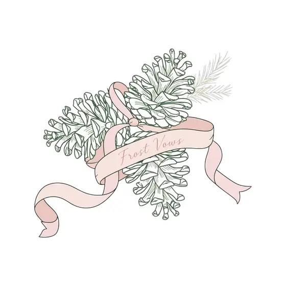 Three Pine Cones With Ribbon