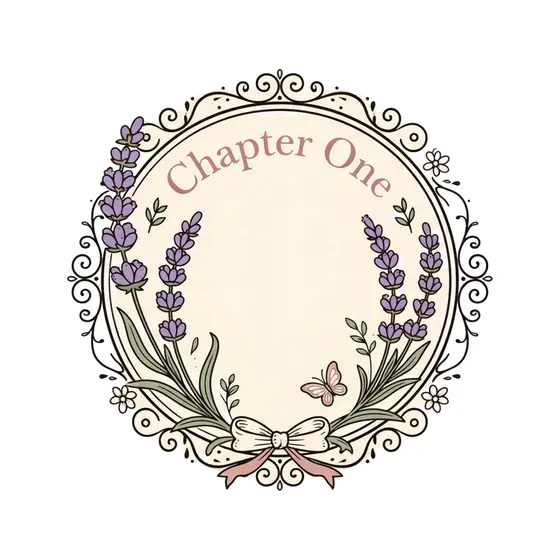 Lavender Frame With Butterfly And Bow