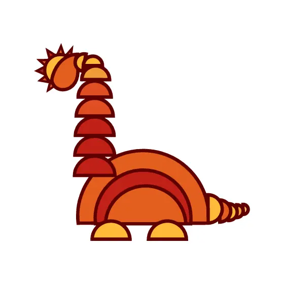 Brachiosaurus with Curled Tail