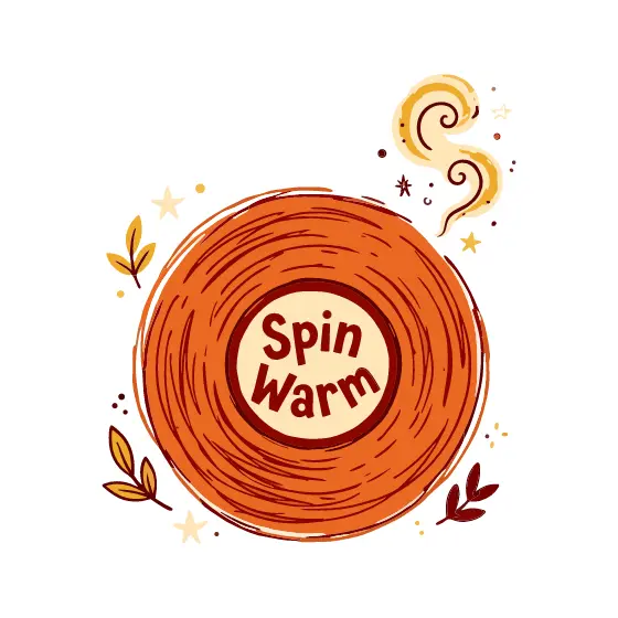 Spin Warm Vinyl Record With Steam