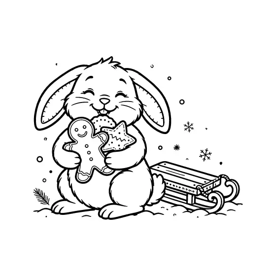 Bunny Hugging Gingerbread Cookies