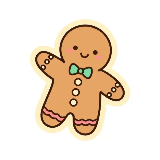 Gingerbread Man With Bow Tie