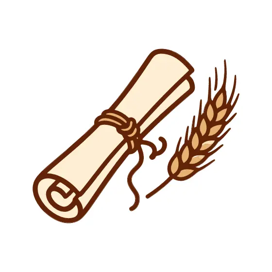 Rolled Diploma With Wheat Sprig