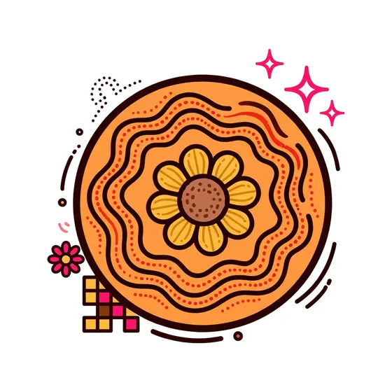 Vinyl Record With Sunflower Label