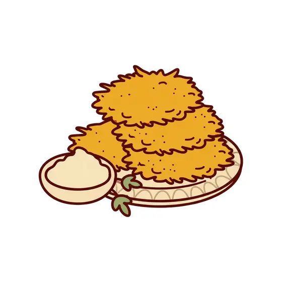 Golden Latke Stack With Applesauce