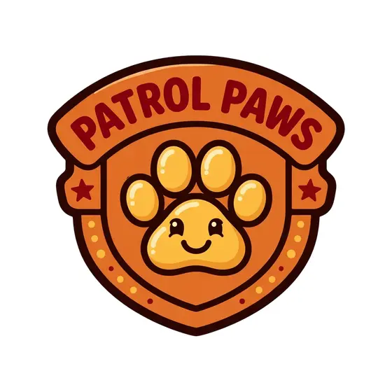 Orange Patrol Paws Badge