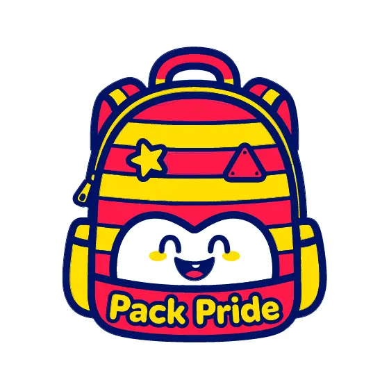 Cheerful Backpack With Star and Striped Front