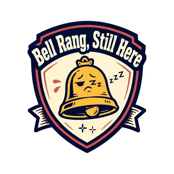 Sleepy Golden Bell with Red Accent