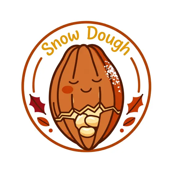 Smiling Cocoa Pod Badge With Beans