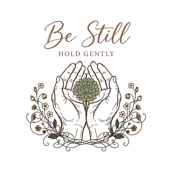 Cupped Hands With Sage Bloom