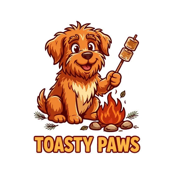 Fluffy Dog Toasting Marshmallow With Cream Chest