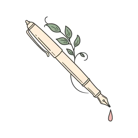 Fountain Pen With Blush Ink Drop
