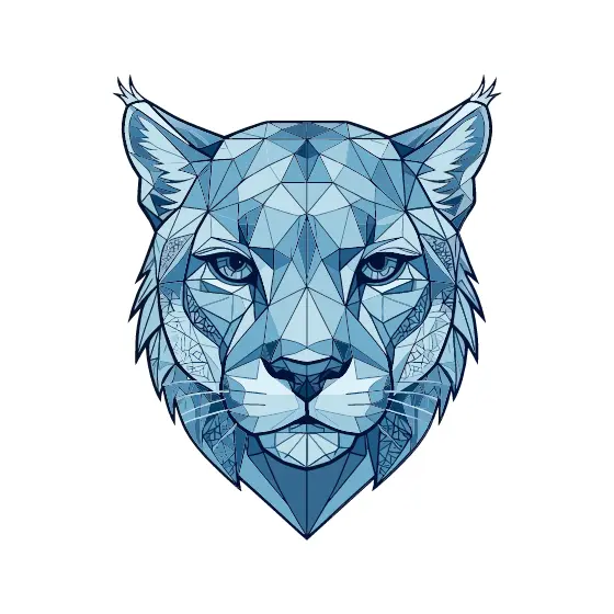 Low Poly Mountain Lion Face