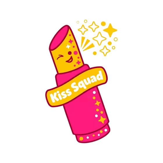 Tilted Yellow Lipstick With Side Banner
