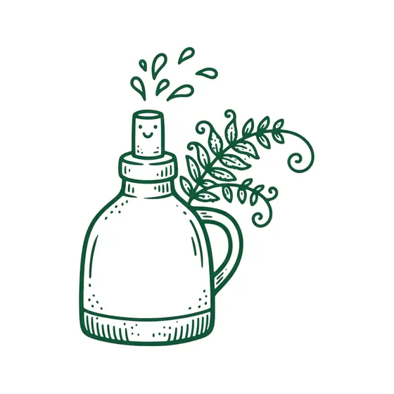 Smiling Mister Bottle with Fern Sprig
