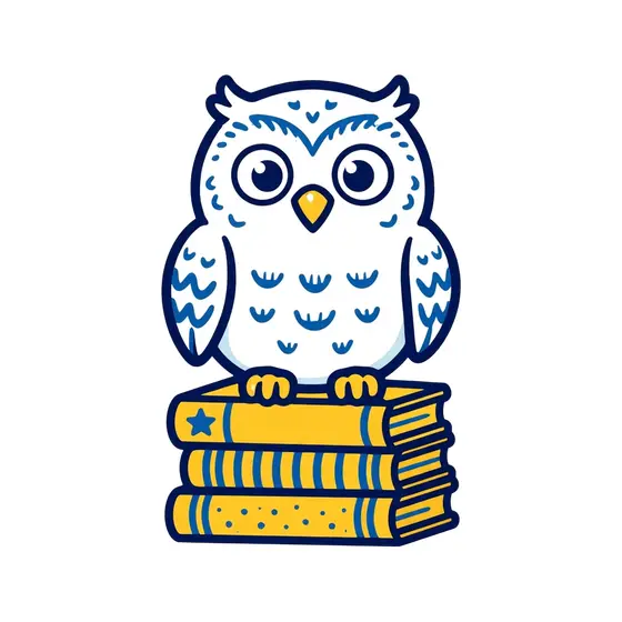 Wide-Eyed Snowy Owl on Storybooks