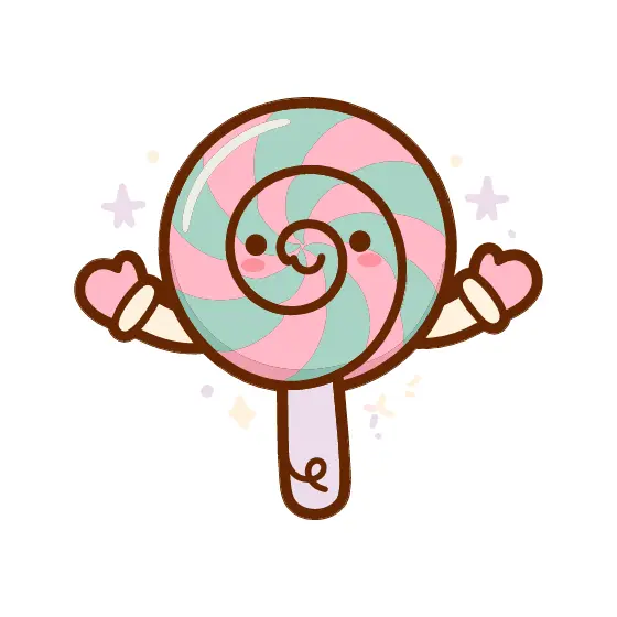 Peppermint Lollipop With Open Arms
