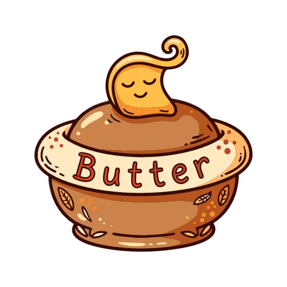 Butter Dish With Sleepy Curl