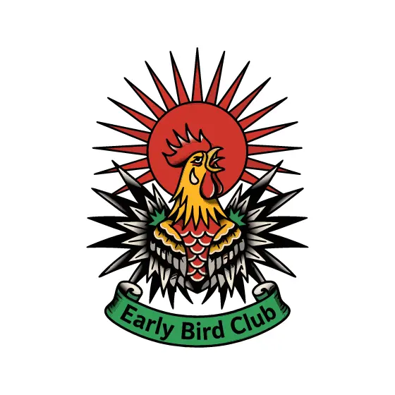 Rooster Crowing With Black Spiked Feathers