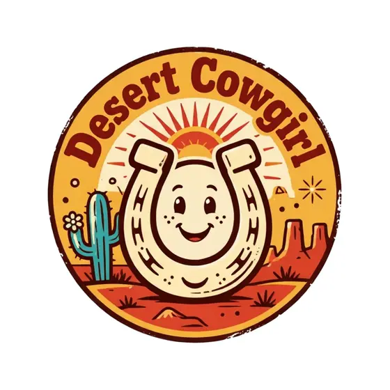 Cream Horseshoe Badge With Sunrise