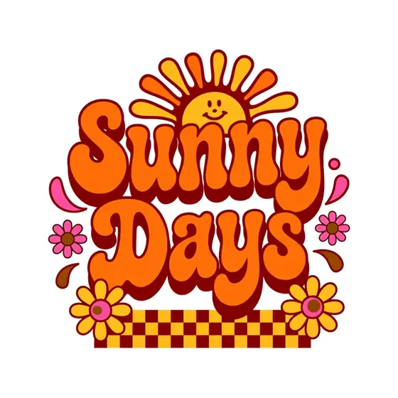 Orange Sunny Days With Smiling Sun