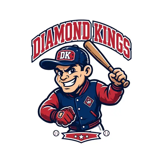 Cocky Batter Mascot With Diamond Kings Arc