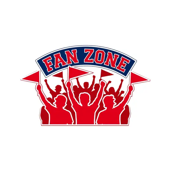 Red Fan Zone Crowd Silhouette