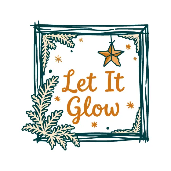Let It Glow Frosted Frame With Amber Star